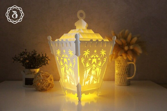 3D SVG Christmas Design: Paper Lamp Nativity of Jesus Template Review
