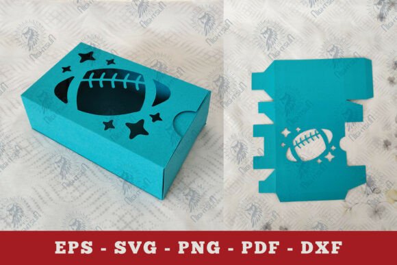 American Football Gift Box 3D SVG: A Sports-Themed Design Asset for Bloggers & Publishers