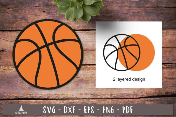 Basketball Layered SVG Design for Crafts & Brand Graphics