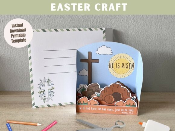 Easter Box Card Template DIY: 3D SVG for Festive Craft Sellers