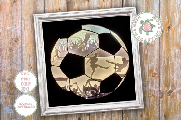 Football 3D Shadow Box – A Dynamic 3D SVG for Crafters & Etsy Sellers