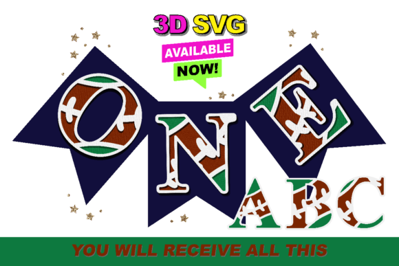 Football Alphabet 3D SVG: Lifestyle & Hobbies Branding Boost