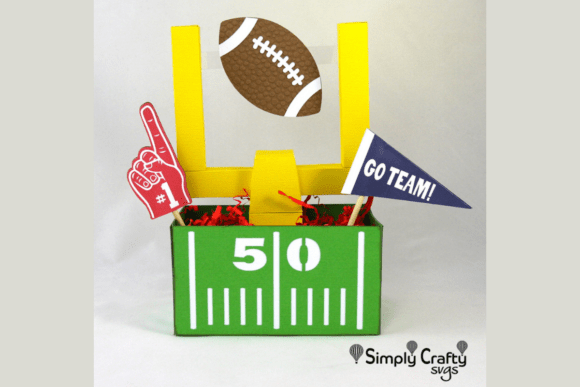 Football Goal Post Box SVG: A 3D Sports Design for Dynamic Branding and Party Visuals