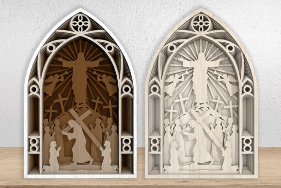 Jesus Crucifixion Layered SVG for Laser Cutting & Art Design Projects